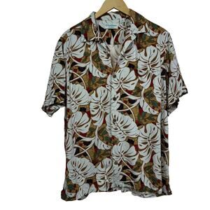 5 for $25| Caribbean Silk Blend Tropical Hawaiian Camp Aloha Shirt Size M